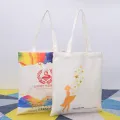 Wholesale 100pcs/lot Custom Print Logo Cheap Reusable Shopping Bags Plain White Black Cotton Canvas Tote Bag With Customized. 