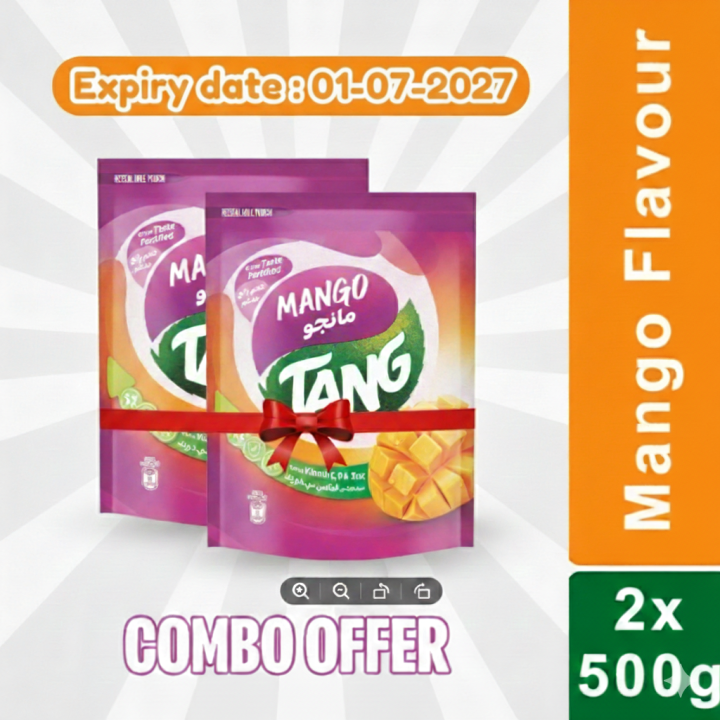 Tang Mango Instant Drink Mix Pouch Combo (500G X 2 )  - 1KG -  Bahrain