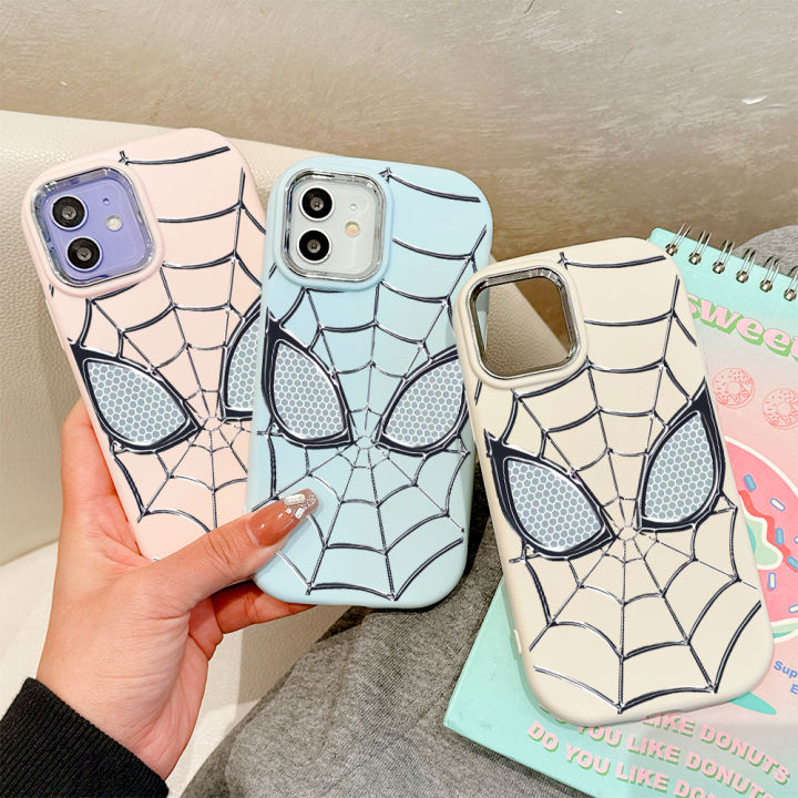 Hontinga%20for%20OPPO%20A53%20A33%20A31%20A5%20A9%202020%20A52%20A92%20Back%20Cover%20Luxury%20Silver%20Edge%20Lens%20Spider-Man%20Pattern%20Soft%20Liquid%20Silicone%20Phone%20Case%20-%20Image%203