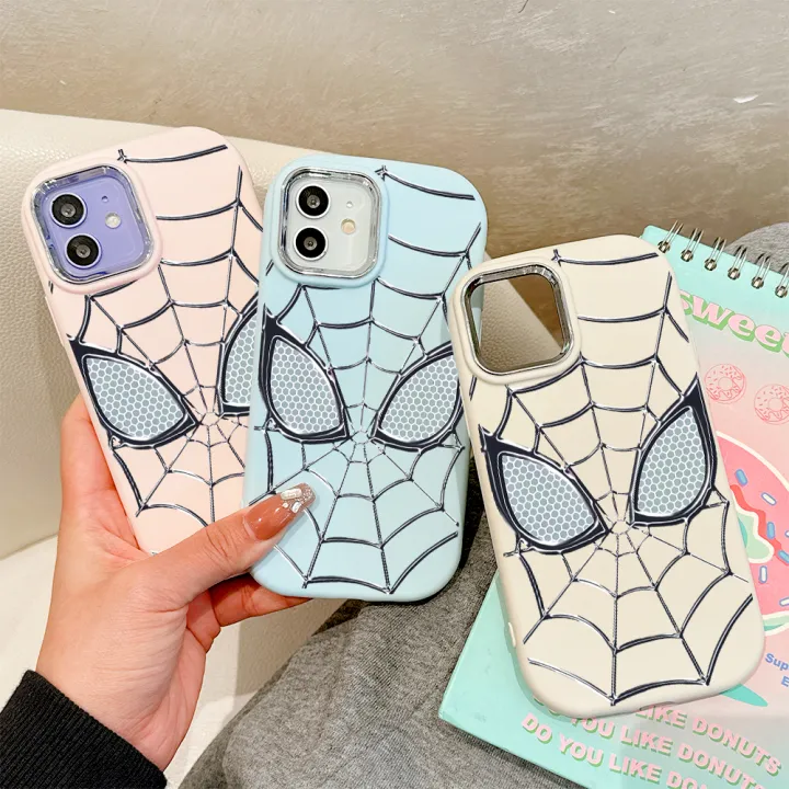 Hontinga%20for%20OPPO%20A53%20A33%20A31%20A5%20A9%202020%20A52%20A92%20Back%20Cover%20Luxury%20Silver%20Edge%20Lens%20Spider-Man%20Pattern%20Soft%20Liquid%20Silicone%20Phone%20Case%20-%20Image%203