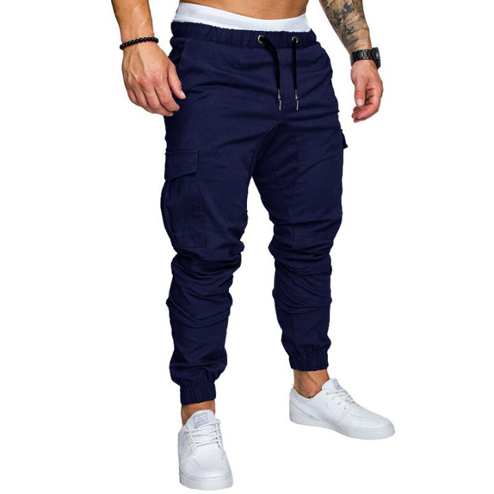 Mens%20Cargo%20Casual%20Solid%20Multi-pocket%20Trousers%20Pants%20Plus%20Size%20Joggers%20Sweatpants%20Male%20Cool%20Sport%20Pants%20-%20Image%202