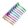 Premium stainless steel hair clip Hair clip set Ergonomic hair clip Durable hair clip Lightweight hair clip Stainless steel hair clip Non-slip hair clip Rust-resistant hair clip Professional hairdresser hair clip for Home hair styling Barber shop hair. 