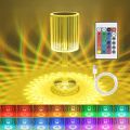 16 Color Mode LED Desk Lamp, USB Touch LED Light Rechargeable Acrylic Night Light, Romantic Led Crystal Diamond Table Lamps Touch Color Changing Light (USB Type C).