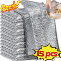 Magic Cleaning Cloth Kitchen Dishwashing Towel Metal Steel Wire Cleaning Rag For Dish Pot Cleaning Tools- NR Mart-2024.