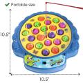 Fishing Game Electronic Spin Fish Board Game Educational Fishing Toys with Music Great Gift for Kids Children.