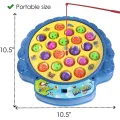 Fishing Game Electronic Spin Fish Board Game Educational Fishing Toys with Music Great Gift for Kids Children. 