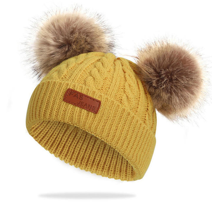 Women's%20Hat%20Winter%20Hats%20%20%20Pompom%20Wool%20Beanies%20Skullies%20Cap%20-%20Image%203