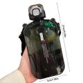 750ml Transparent Space Bottle Outdoor Sports Water Bottle With Strap Hangable Fitness Water Bottle For Camping Biking Running. 