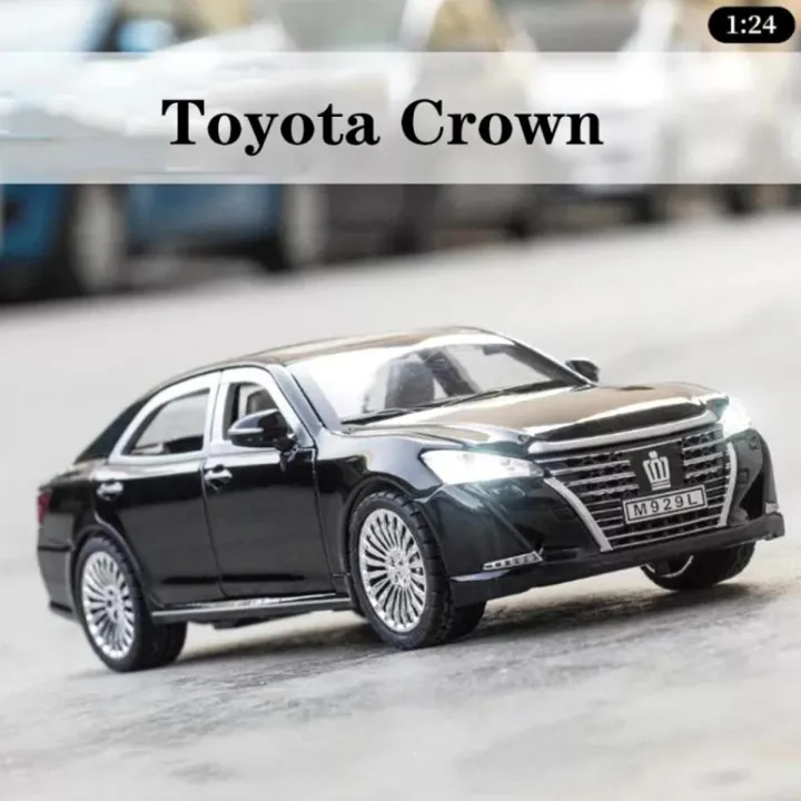 1:24%20Toyota%20Crown%20Diecast%20Alloy%20Car%20XLG%206%20Open%20Premium%20Model%20Vehicle%20Metal%20Toy%20Model%20Pull%20back%20Sound%20Light%20-%20Image%202