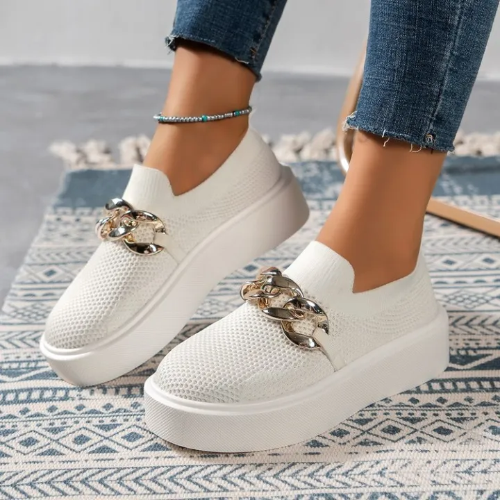 Amazon%20Summer%202022%20New%20Women's%20Flat%20Sneakers%20Foreign%20Trade%20Plus%20Size%20Casual%20Shoes%20Mesh%20Slip%20Over%20Foot%20Shoes%20-%20Image%203