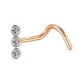 1Pcs Surgical Steel Crystal Nose Piercing Rings And Studs Nose Stud L Shape Zircon Nose Ring Indian Style Piercing Jewelry Nariz. 