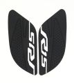 Motorcycle Fuel Tank Pad Anti Slip Protector Stickers Knee Grip Side Decals For Yamaha R15 - White in Black. 