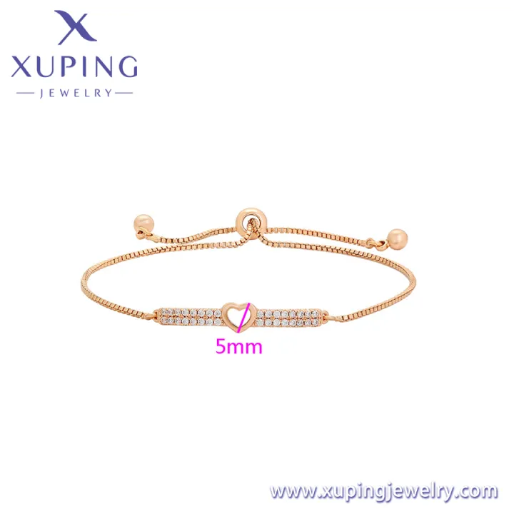 X000602507%20xuping%20jewelry%20Trendy%20new%20heart-shaped%20creative%20bracelet%2018K%20gold%20simple%20and%20lovely%20personality%20women%20bracelet%20-%20Image%204