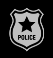 Police logo Sticker for bike. 