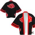【CustomFashion Anime Kimono Naruto Cosplay Costumes Uchiha Sasuke Akatsuki Cloak Uniform Ninja Jacket Unisex Clothes Top. 