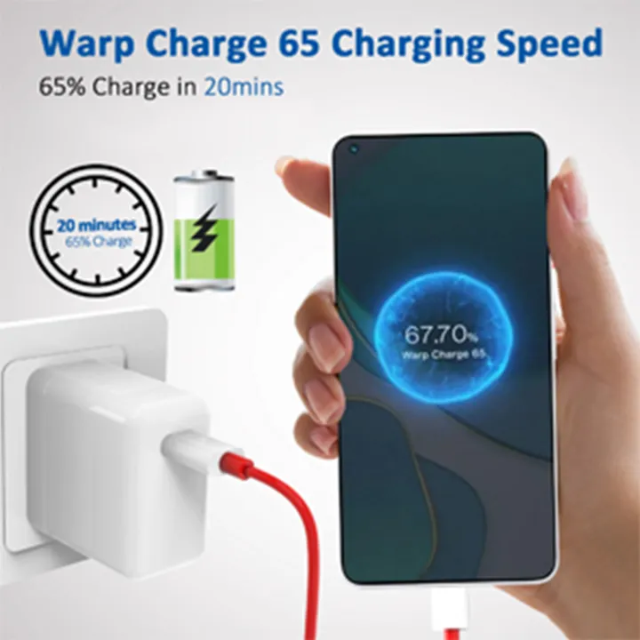 OnePlus%20Warp%20Charge%2065W%20Power%20Adapter%20with%20Type-C%20Cable%20(Official)%20OnePlus%20Nord%202%205G/9%20Pro/9RT/9/9R/8T+%205G/8T,10V%206.5A%20Warp65%20OnePlus%20Fast%20Wall%20Charger%20Adapter%20with%203.3ft%20USB%20C%20Warp%20Charger%20Cable%20-%20Image%204