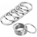 10Pcs Stainless Steel Flat Key Holder Split Rings Metal Blank Keychain For DIY Jewelry Making Accessories. 
