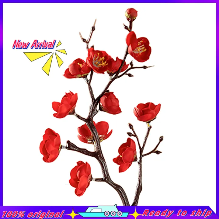 Artificial%20Plum%20Blossom%20Decorative%20Photo%20Props%20Faux%20Silk%20Flower%20Wedding%20Artificial%20Bouquet%20for%20Office%20-%20Image%202