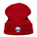 【BestGO】Warm Alien Embroidery Beanie Cap Knitted Hat. 