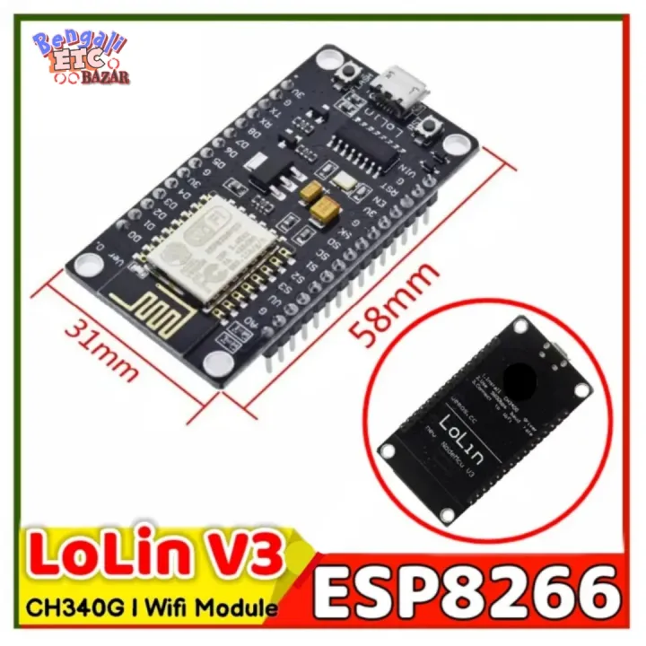 NodeMcu Esp8266 V3 CH340 Lua WIFI Internet Of Things Development Lolin Board Based ESP8266 CH 340 Wireless Module ESP-12E