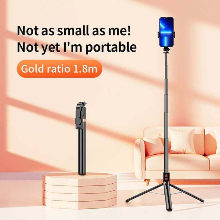 New%201-L%20Vlogging,%20Photography,%20360%C2%B0%20Rotatational%20Head,%20Hidden%20Tripod%20Stand%20Bluetooth%20Selfie%20Stick%20%20(Upto%2067%20Inch%20Alluminium%20Rod,%20Black,%20Remote%20Included)%20-%20Image%204
