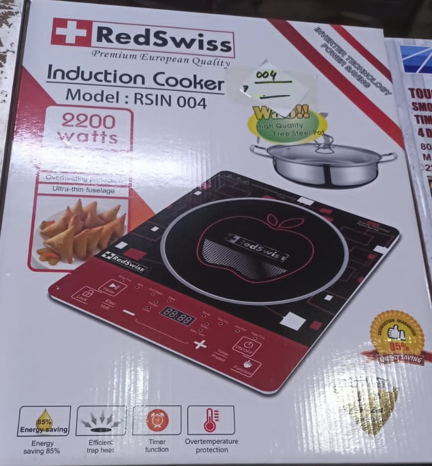 Redswiss induction cooker 2200 watt COOKING POT FREE (Inverter technology power saving)