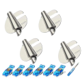 Sewing Rolled Hemmer Foot Set 4Pcs (4/6/8/10MM),Universal Sewing Machine Replacement Rolled Hem Presser Foot. 