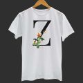 White Synthetic Alphabet T-Shirt A To Z For Men - T Shirt For Man - T Sirt.