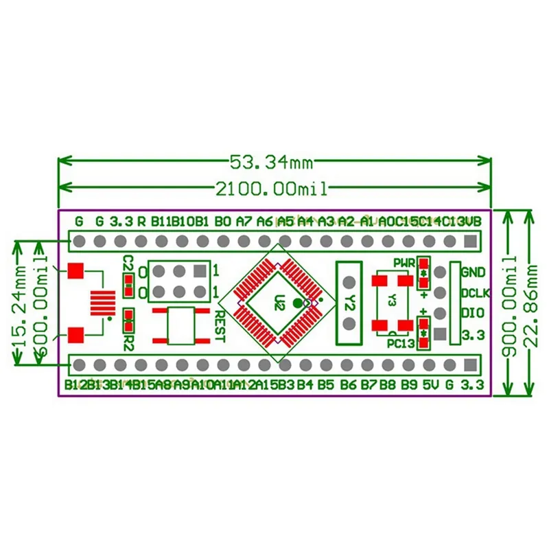 Produktbild von 1Set ST-Link V2 Programmiereinheit – Emulator, Downloader Für STM32F103C8T6, SWD, Micro USB – Für Minimum System Board Und ARM-Entwicklung