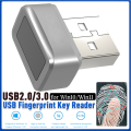 USB Fingerprint Key Reader Support USB 2.0/3.0 Key Reader FIDO U2F Portable Security Key Windows Hello Biometric Mini Reader. 
