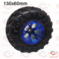 130mm Heavy Duty Robotics Wheels D130mm Plastic Smart Car Robotic Rubber Tier Wheel 130x60mm With Brass Copper 6mm 17mm Hex Shaft Coupling & Screws For Arduino UNO Smart Robot Car Wheel DIY.