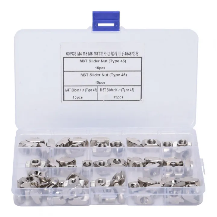 60pcs%20T%20Slot%20Sliding%20Nut%20M4%20M5%20M6%20M8%20Fastener%20Nuts%20for%204545%20Aluminum%20Profiles%20-%20Image%203