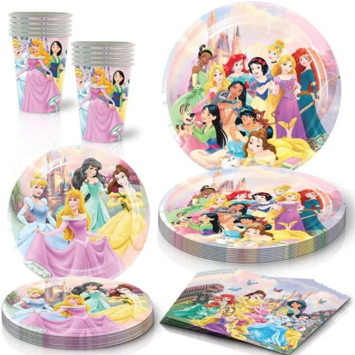Disney%20Princess%20Disposable%20Tableware%20Set%20Snow%20White%20Cinderella%20Belle%20Paper%20Plate%20Tablecloth%20Kids%20Girls%20Birthday%20Party%20Decoration%20-%20Image%203