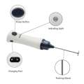 Rechargble Hand Liquid Mixer and coffee maker juice maker-White. 