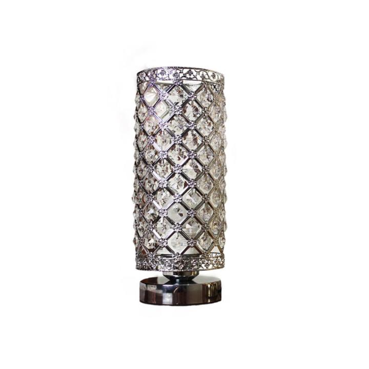 Decorate Your Life NEW Crystal Table Lamp Bedroom lights Bedside lamp Creative table lamp#Silver