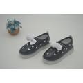 Canvas Casual Floral Flat Shoes for Baby Girls_Black. 