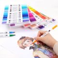 12/24/36/48PCS Colors FineLiner Dual Tip Brush Pens Drawing Painting Watercolor Art Marker Pens School Supplies. 