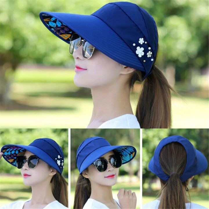 1pc%20Golf%20Sun%20Cap%20Women's%20UPF%2050+%20UV%20Protection%20Wide%20Brim%20Beach%20Sun%20Hat%20Visor%20Hats%20for%20Women%20Wife%20Girls%20Gift%20Uulticolor%20Fashion%20-%20Image%203