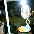 ZT 329 RECHARGEABLE TABLE FAN WITH LED LIGHT. 