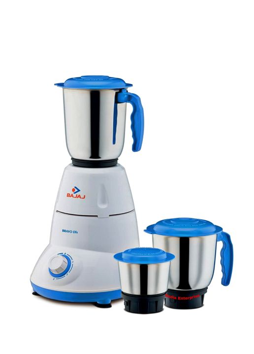 Bajaj bravo dlx 500-ওয়াট মিক্সার গ্রাইন্ডার (সাদা/নীল)