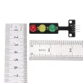 LED Traffic Light Display DC 5V Module LED Light Bulbs Digital Signal Output Ordinary Red Yellow Green 3 Color Light Separate Control Board For Arduino. 