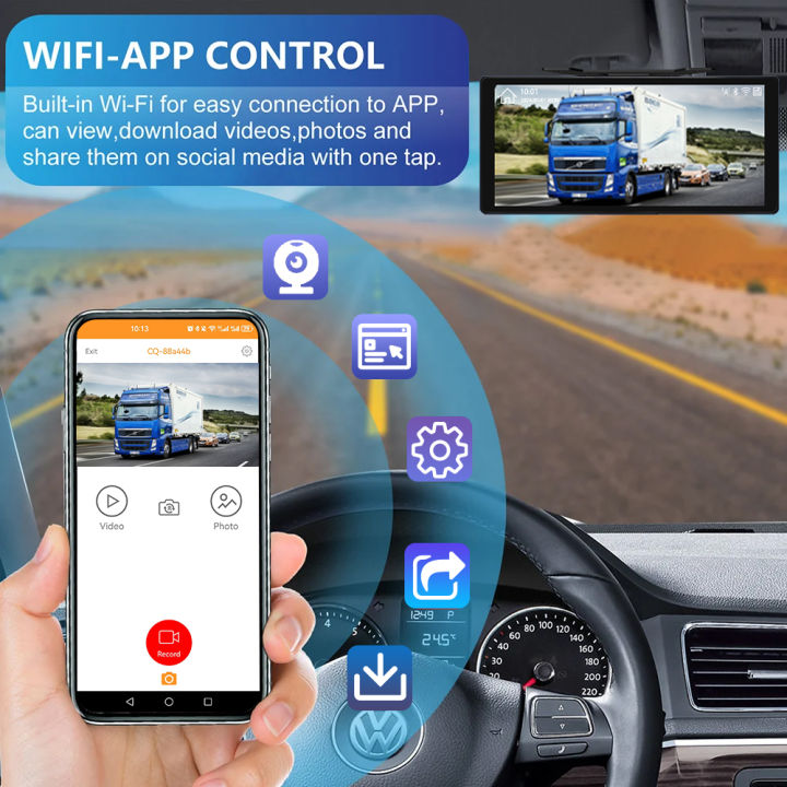 10.36%20Inch%20Bus%20Truck%20DVR%20With%20CarPlay/%20Android%20Auto,%204-Channel%201080P%20AHD%20Camera%20Recorder%20BSD%20Alarm%20WiFi%20APP%2024H%20Parking%20Monitor%20-%20Image%205