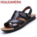 Big Size 48 Men Leather Sandals Summer Classic Men Shoes Slippers Soft Sandals Men Roman Comfortable Outdoor Walking Footwear BunnyGarden. 