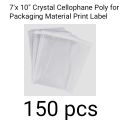 (7" x 10") 150 pcs Crystal Cellophane Poly for Packaging Material Print Label.