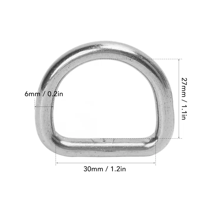 Hardware%20D%20Buckle%20Ring,%20Sturdy%2010%20PCS%20316%20Stainless%20Steel%20D%20Ring%20Slippy%20Surface%20for%20Surfboard%20-%20Image%209