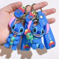 Disney Lilo Stitch Keychain Anime Figure Cute Stitch Keyrings Fashion Couple Bag Ornament Car Key Chain Gifts Accessories. 