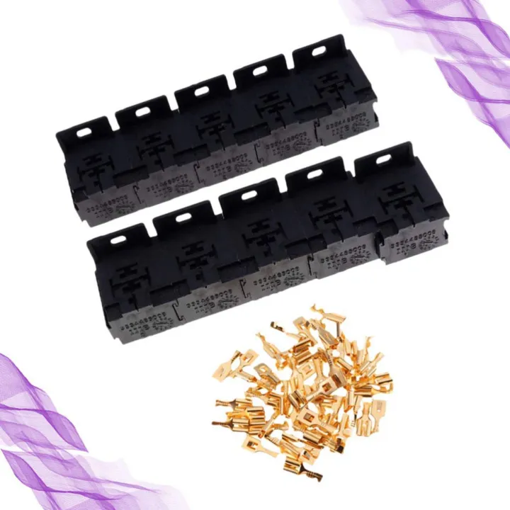 Car%20Auto%2030A-80A%20Relay%20Bracket%20Terminal%20Case%20Holder%20Relay%20Base%20Holder%205%20Pin%20Socket%20with%2050Pcs%206.3mm%20Terminals%20for%20Car%20-%20Image%206