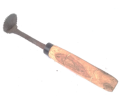 Coconut cutter with wood handle and iron face long time lasting. 