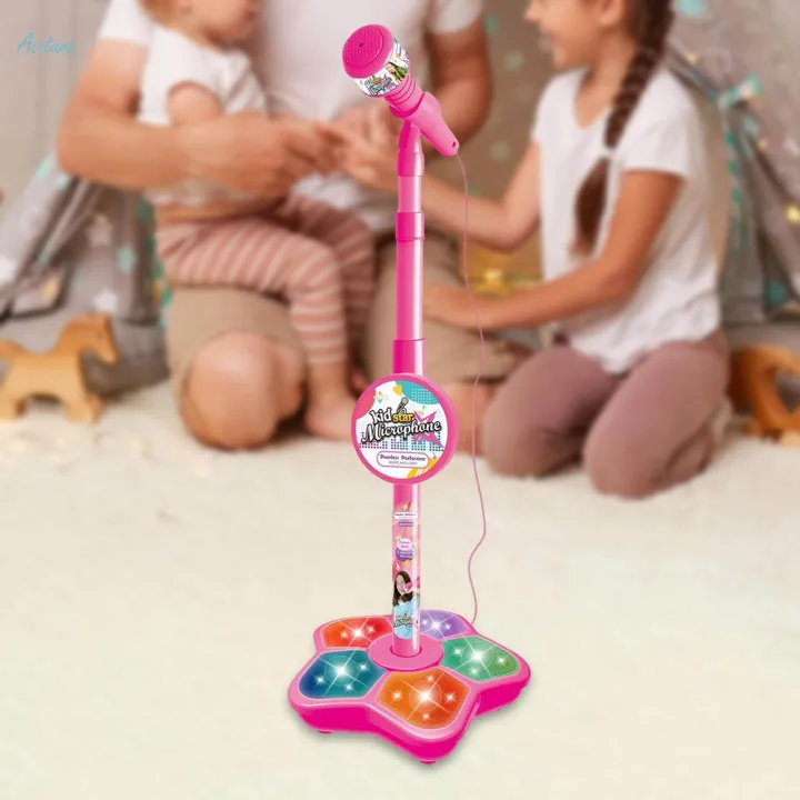 Music%20Sing%20Microphone%20Toy%20with%20Flashing%20Stage%20Lights%20Kids%20Microphone%20and%20Stand%20Girls%20Age%203+%20-%20Image%204