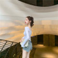 Autumn 2024 New Sexy Backless Long Sleeves T T-shirt Women's Versatile Design U Collar Solid Color Top Hot Girl Bottoming Shirt. 
